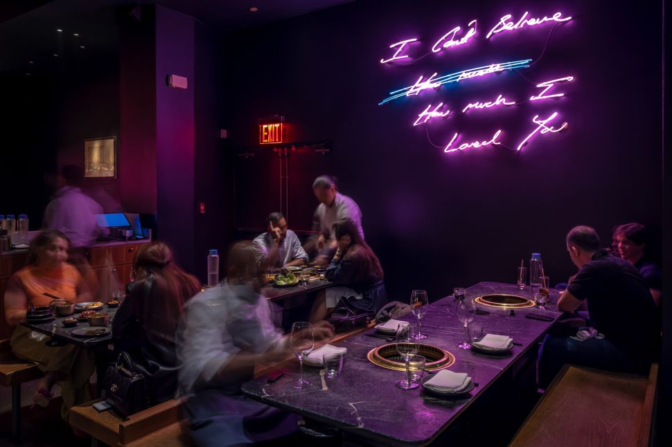 The dining room of Korean Steakhouse Cote in New York City 