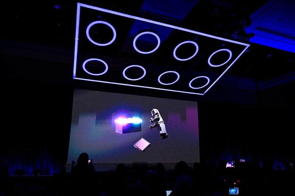 A presentation during the LEGO SMART Play launch event at Mandalay Bay Convention Center on January 05, 2026 in Las Vegas, Nevada.